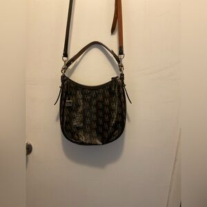 Dooney & Bourke Stylish Black and Brown Crossbody Bag